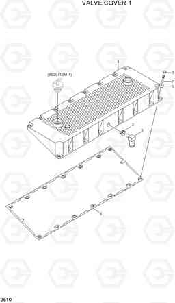 9510 VALVE COVER 1 R450LC-7A, Hyundai