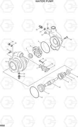 9550 WATER PUMP R450LC-7A, Hyundai