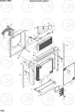 1060 RADIATOR ASSY R480LC-9MH, Hyundai
