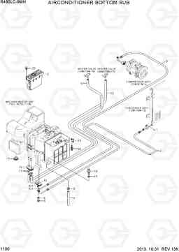 1100 AIR CONDITIONER BOTTOM SUB R480LC-9MH, Hyundai