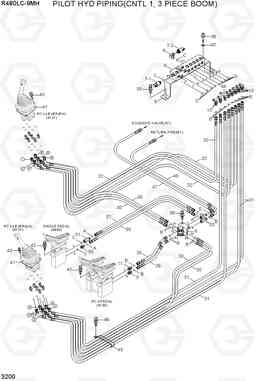 3200 PILOT HYD PIPING(CNTL 1, 3 PIECE BOOM) R480LC-9MH, Hyundai