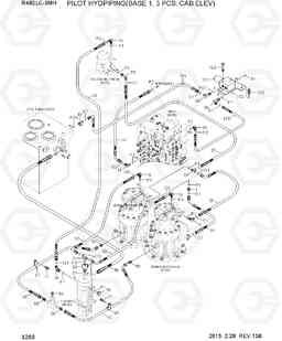 3260 PILOT HYD PIPING(BASE1, 3 PCS, CAB ELEV) R480LC-9MH, Hyundai