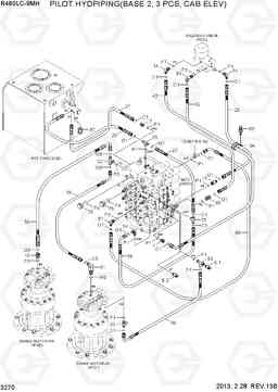 3270 PILOT HYD PIPING(BASE2, 3 PCS, CAB ELEV) R480LC-9MH, Hyundai