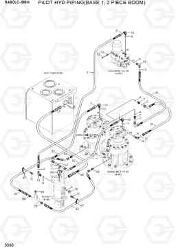 3330 PILOT HYD PIPING(BASE 1, 2 PIECE BOOM) R480LC-9MH, Hyundai