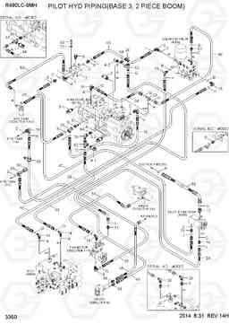 3350 PILOT HYD PIPING(BASE 3, 2 PIECE BOOM) R480LC-9MH, Hyundai