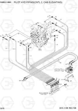 3370 PILOT HYD PIPING(CNTL 2, CAB ELEVATING) R480LC-9MH, Hyundai