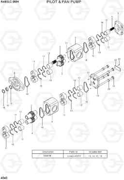 4040 PILOT & FAN PUMP R480LC-9MH, Hyundai