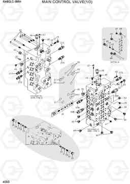 4050 MAIN CONTROL VALVE(1/3) R480LC-9MH, Hyundai