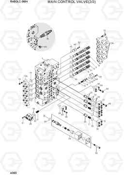 4060 MAIN CONTROL VALVE(2/3) R480LC-9MH, Hyundai