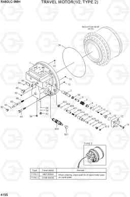 4155 TRAVEL MOTOR(1/2, TYPE 2) R480LC-9MH, Hyundai