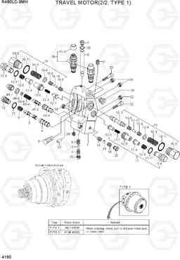 4160 TRAVEL MOTOR(2/2, TYPE 1) R480LC-9MH, Hyundai