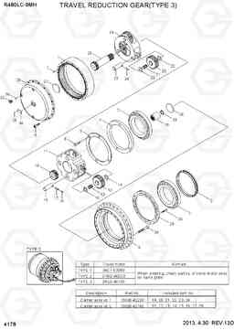 4178 TRAVEL REDUCTION GEAR(TYPE 3) R480LC-9MH, Hyundai