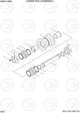 5025 LOWER ROLLER(#0003-) R480LC-9MH, Hyundai