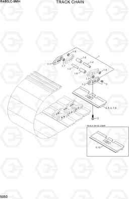 5050 TRACK CHAIN R480LC-9MH, Hyundai