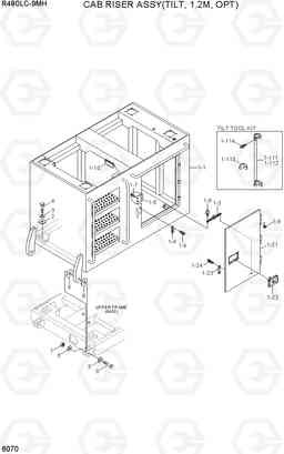 6070 CAB RISER ASSY(TILT, 1.2M, OPT) R480LC-9MH, Hyundai