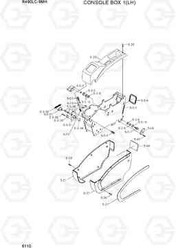 6110 CONSOLE BOX 1(LH) R480LC-9MH, Hyundai