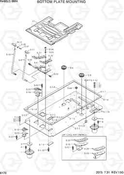 6170 BOTTOM PLATE MOUNTING R480LC-9MH, Hyundai