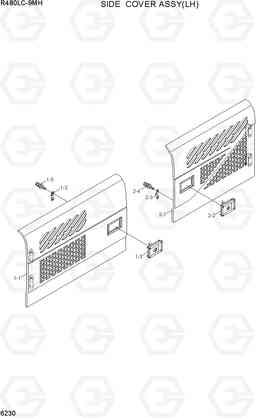 6230 SIDE COVER ASSY(LH) R480LC-9MH, Hyundai