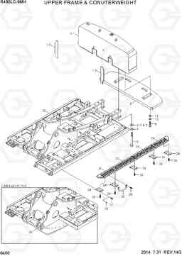 6400 UPPER FRAME & COUNTERWEIGHT R480LC-9MH, Hyundai