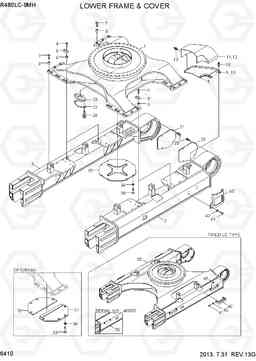 6410 LOWER FRAME & COVER R480LC-9MH, Hyundai