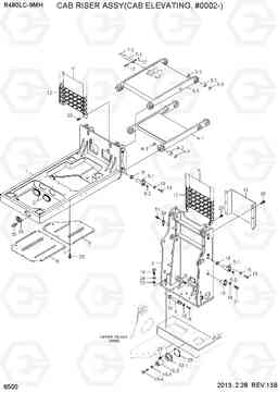 6500 CAB RISER ASSY(CAB ELEVATING, #0002-) R480LC-9MH, Hyundai