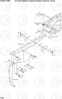 7050 ATTACHMENT MOUNTING(2 PIECE, STD) R480LC-9MH, Hyundai