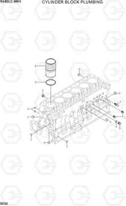 9030 CYLINDER BLOCK PLUMBING R480LC-9MH, Hyundai