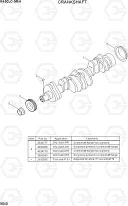 9040 CRANKSHAFT R480LC-9MH, Hyundai