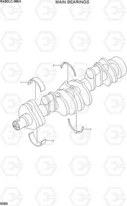 9060 MAIN BEARINGS R480LC-9MH, Hyundai