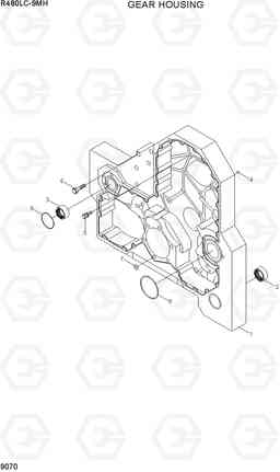 9070 GEAR HOUSING R480LC-9MH, Hyundai