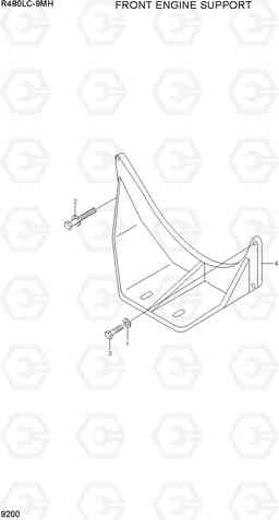 9200 FRONT ENGINE SUPPORT R480LC-9MH, Hyundai