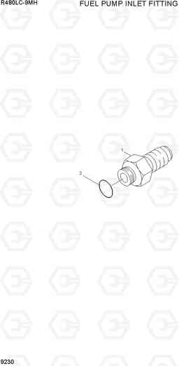 9230 FUEL PUMP INLET FITTING R480LC-9MH, Hyundai