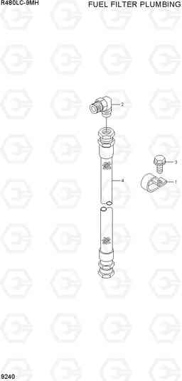 9240 FUEL FILTER PLUMBING R480LC-9MH, Hyundai