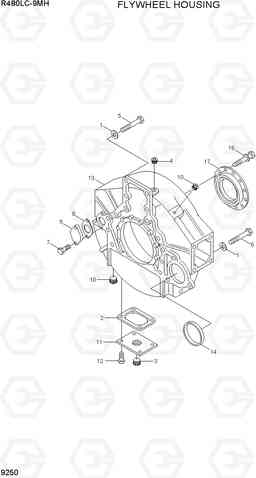 9250 FLYWHEEL HOUSING R480LC-9MH, Hyundai