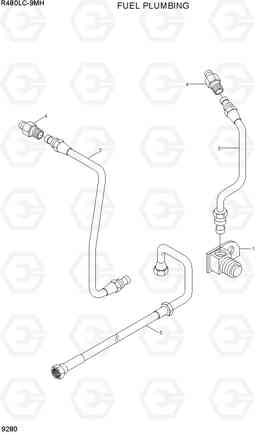 9280 FUEL PLUMBING R480LC-9MH, Hyundai