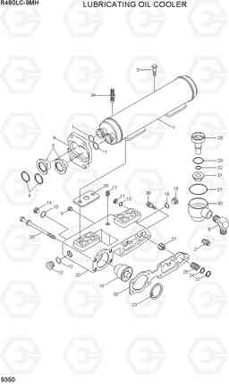 9350 LUBRICATING OIL COOLER R480LC-9MH, Hyundai