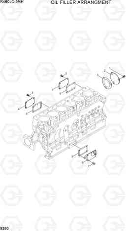 9390 OIL FILLER ARRANGEMENT R480LC-9MH, Hyundai