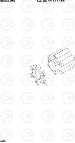 9460 FAN PILOT SPACER R480LC-9MH, Hyundai
