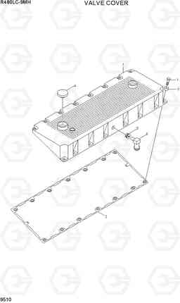 9510 VALVE COVER R480LC-9MH, Hyundai