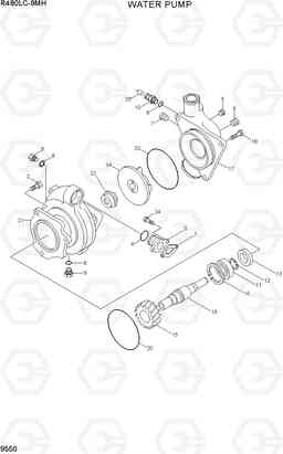 9550 WATER PUMP R480LC-9MH, Hyundai