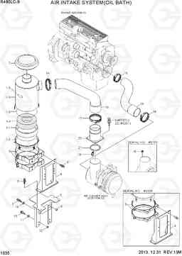 1035 AIR INTAKE SYSTEM(OIL BATH) R480LC-9, Hyundai