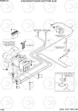 1100 AIR CONDITIONER BOTTOM SUB R480LC-9, Hyundai