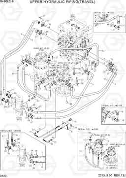 3120 UPPER HYDRAULIC PIPING(TRAVEL) R480LC-9, Hyundai