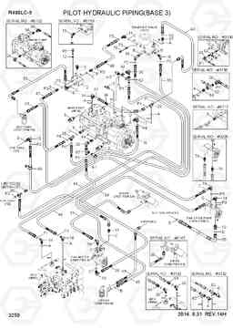 3250 PILOT HYDRAULIC PIPING(BASE 3) R480LC-9, Hyundai