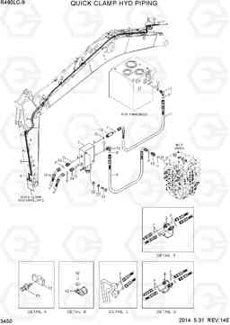 3450 QUICK CLAMP HYD PIPING R480LC-9, Hyundai