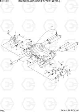 3493 QUICK CLAMP(HOOK TYPE 2, #0200-) R480LC-9, Hyundai