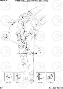 3500 ARM HYDRAULIC PIPING(3.38M, STD) R480LC-9, Hyundai