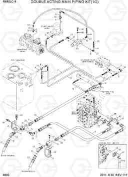 3600 DOUBLE ACTING MAIN PIPING KIT(1/2) R480LC-9, Hyundai