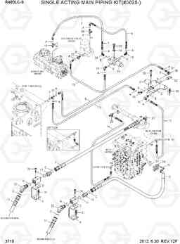 3710 SINGLE ACTING MAIN PIPING KIT(#0028-) R480LC-9, Hyundai