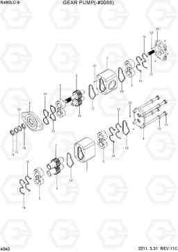 4040 GEAR PUMP(-#0088) R480LC-9, Hyundai